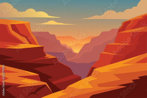 sunset in the mountains