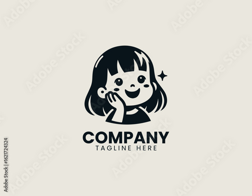 An adorable Japanese cartoon character happily expressing a positive emotion with a cute gesture
