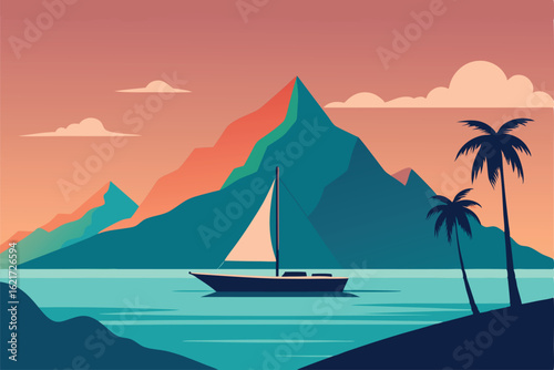 yacht in the sea