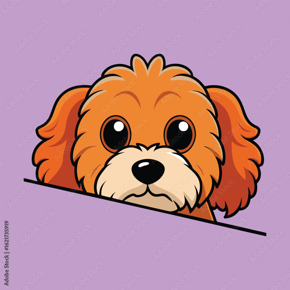 Obraz premium Peeking Over dog