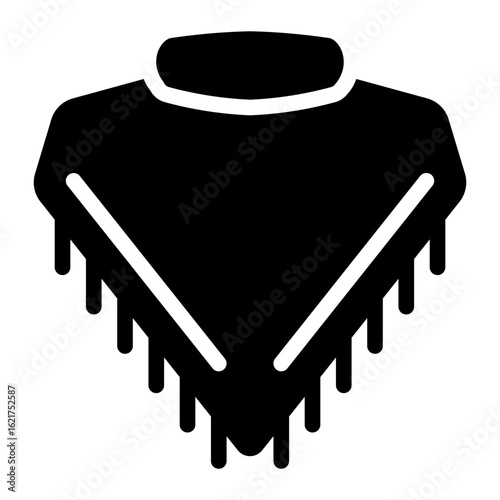 poncho glyph icon