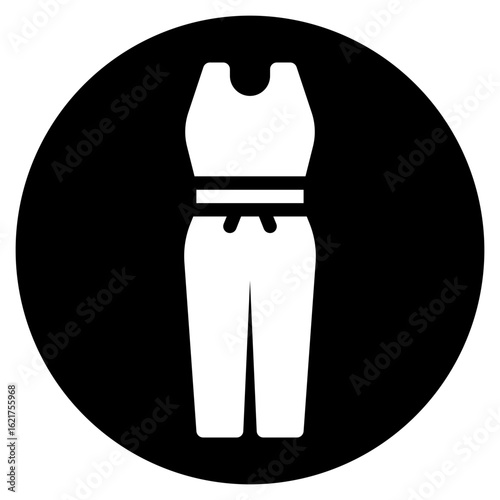 jumpsuit glyph icon