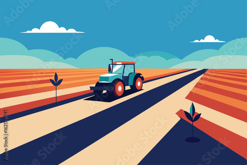 automated tractor with gps and ai guidance in fiel.eps
