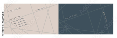 logo, symbol for real estate and business card