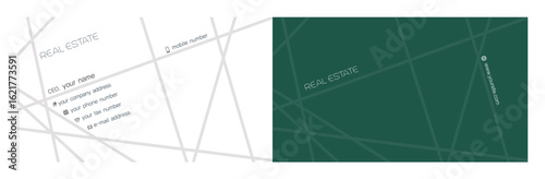 logo, symbol for real estate and business card