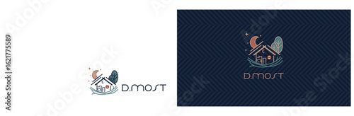 logo, symbol for real estate and business card