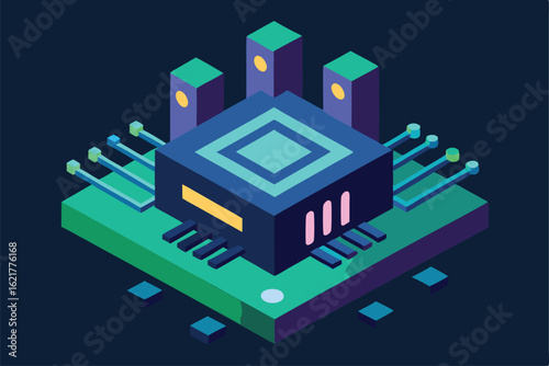 isometric view of a modern building