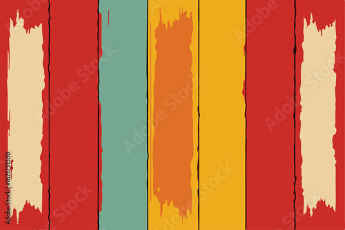 painted wood plank background with peeling color  .eps