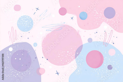 パステルカラーの柔らかい抽象アート背景