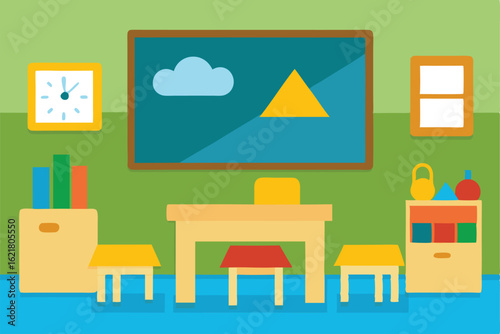 vector illustration of living room interior