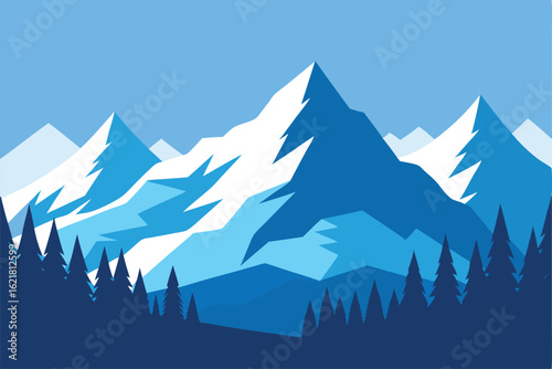 mountain landscape vector