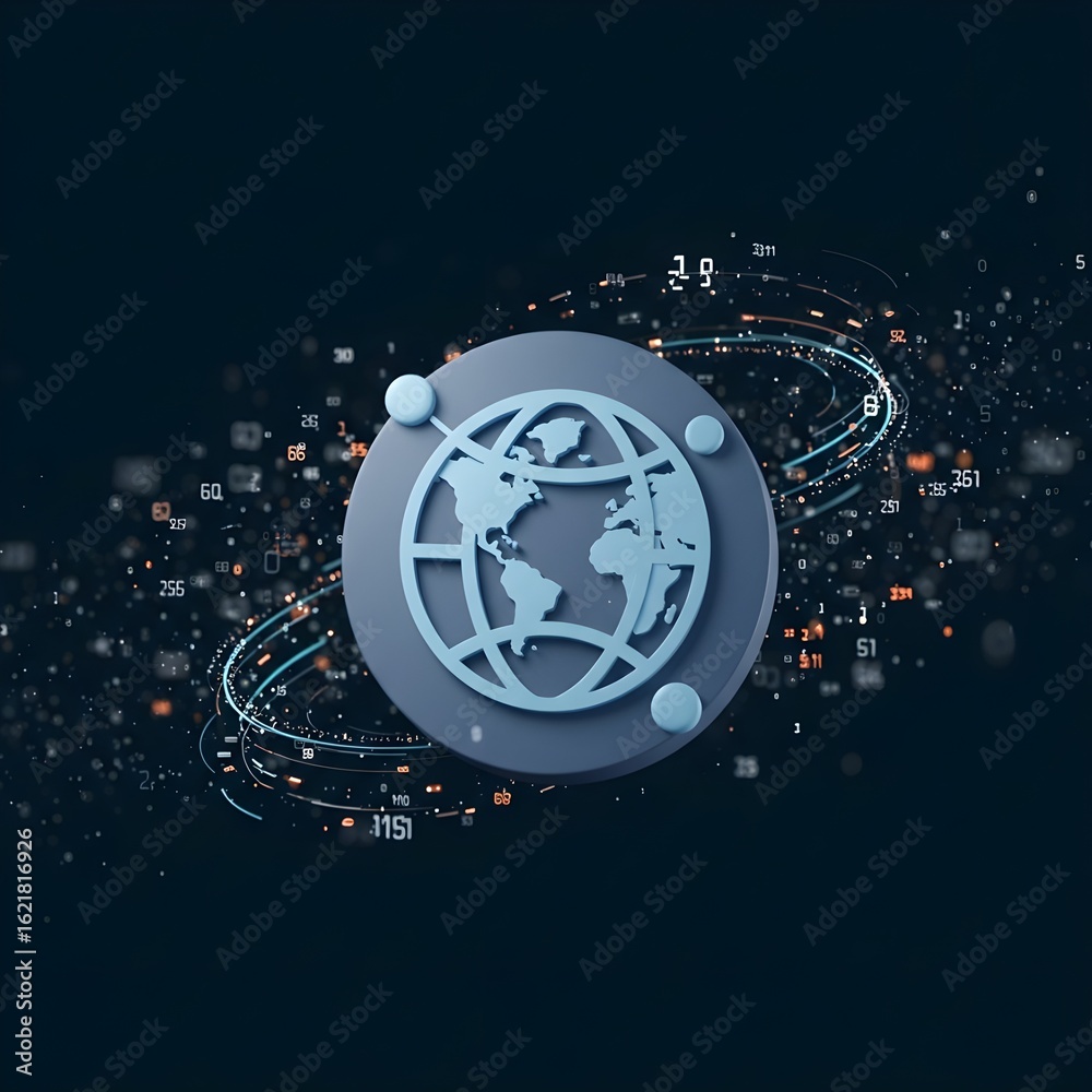 Fototapeta premium 3D virtual icon