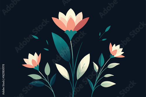 floral background with tulips