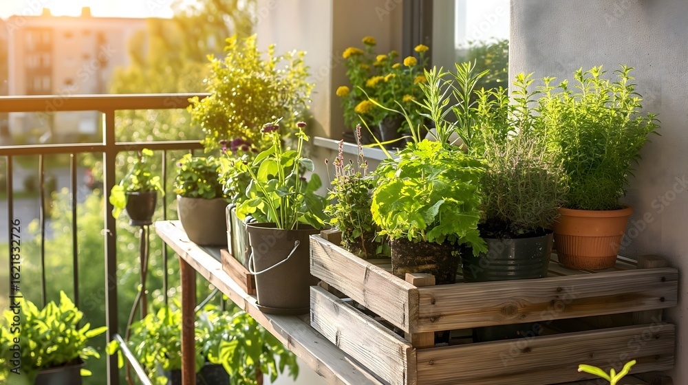 Fototapeta premium Eco Balcony Garden