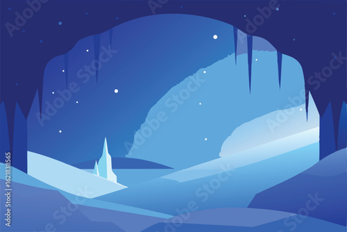 winter landscape with snow