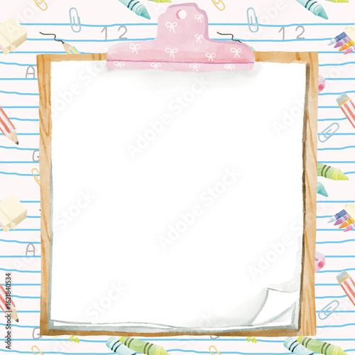 Memo pad in back to school theme
Organized and stylish in cozy mood with watercolor style. Perfect to use in your scrapbooks, journals, planners and more.