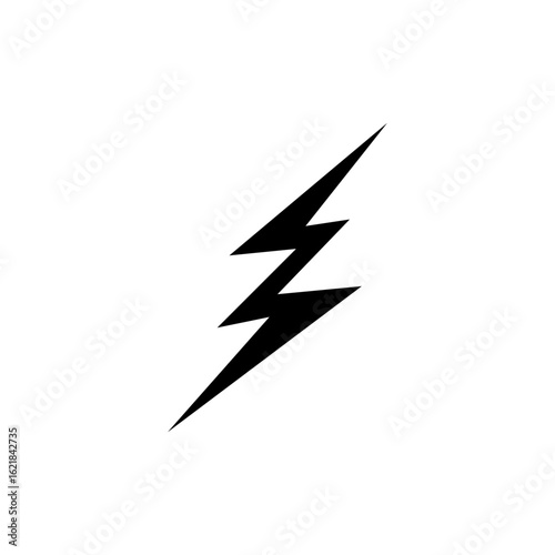 Free Download A vector illustration of a minimalist black lightning icon on a white background. Suitable for use as a symbol for electricity, energy, power, or speed in graphic design or technology applications. - GFXLoad
