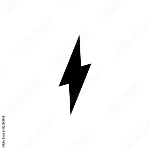Free Download A vector illustration of a minimalist black lightning icon on a white background. Suitable for use as a symbol for electricity, energy, power, or speed in graphic design or technology applications. - GFXLoad