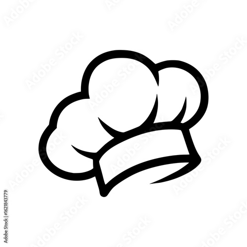 Isolated Chef Hat Outline Icon