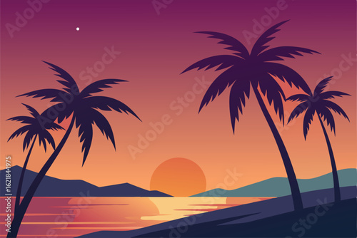 palm trees on the beach