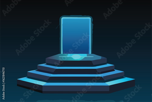 black podium under warm studio lighting  luxuriofus (13).eps