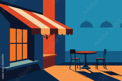 european street caf  background  .eps