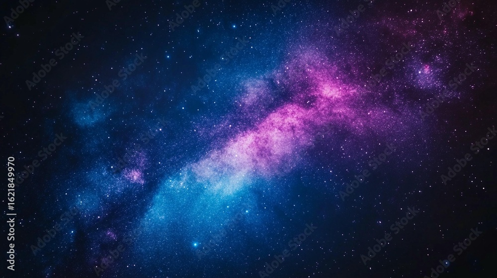 Fototapeta premium Deep space nebula with vibrant blue and pink hues