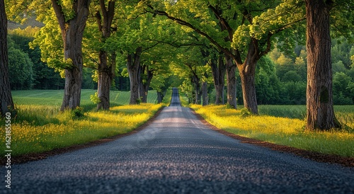 A trail in a rural farmland landscape, suitable for landscape designs, urban planning concept renderings, material references, city promotions, outdoor product backdrops, etc.
