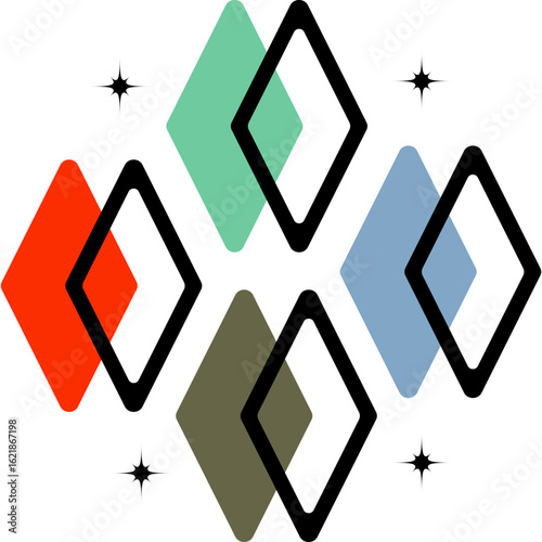 Retro Mid Century Shape