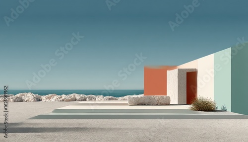Coastal architectural scene