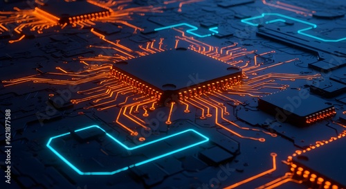 electronic circuit board with processor