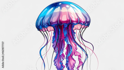 Graceful jellyfish drift through currents