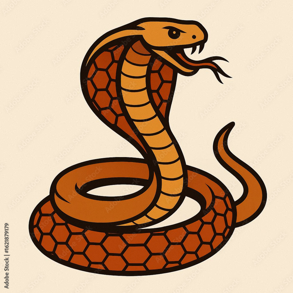 Fototapeta premium striking cobra snake