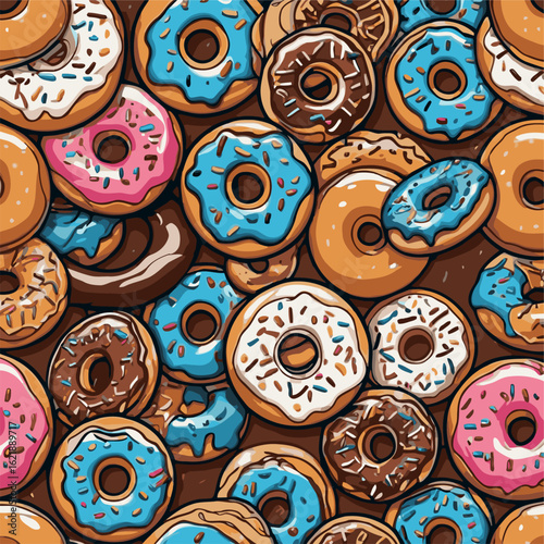 donut pattern vector illustration
