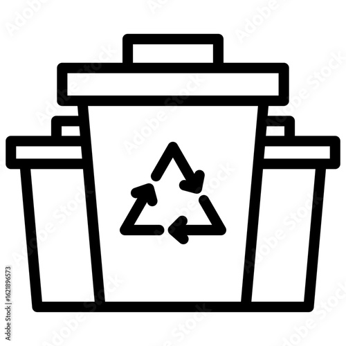 Trash Sorting line icon