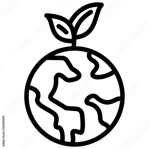 Environmental Impact line icon