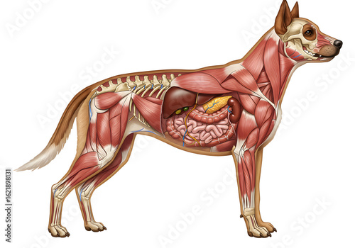 Canine anatomy illustration