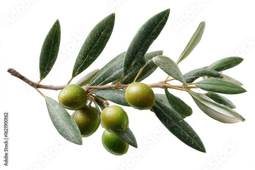 Wallpaper Mural Close-up of an olive branch with green olives and leaves Torontodigital.ca