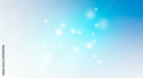 Soft Blue Gradient Background with Glowing Light Dots Design