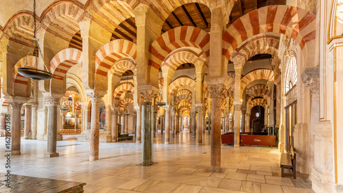 Interior of arches of the mosque in cordoba in Spain on june 25th 2025