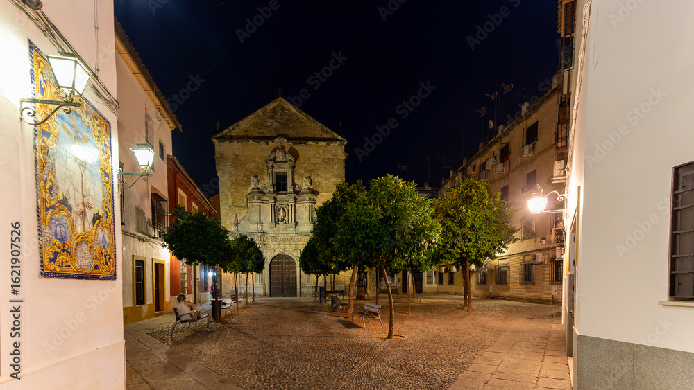 Fototapeta premium The beautiful old town in Cordoba by night, Spain on june 20th 2025