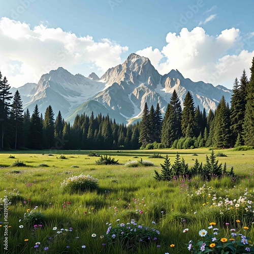 Combine this image with another iconic scene (e.g., a mountain range, a forest) for a surreal juxtaposition.