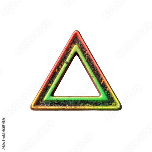 Artistic colorful triangle symbol on graphic design minimalist style abstract concept