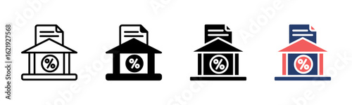 Debt Management icon sheet multiple style collection