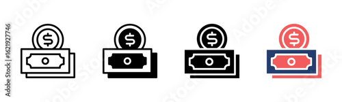 Cash Management icon sheet multiple style collection