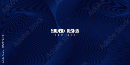 Premium background design with diagonal dark blue line pattern. Vector horizontal template for digital lux business banner, contemporary formal invitation, luxury voucher, prestigious gift certificate