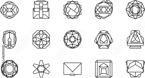 Collection of hand drawn doodle geometric shapes perfect for presentations, infographics, websites and social media posts