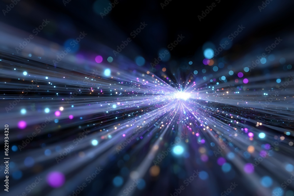 Obraz premium Abstract background of lights motion, technology concept.