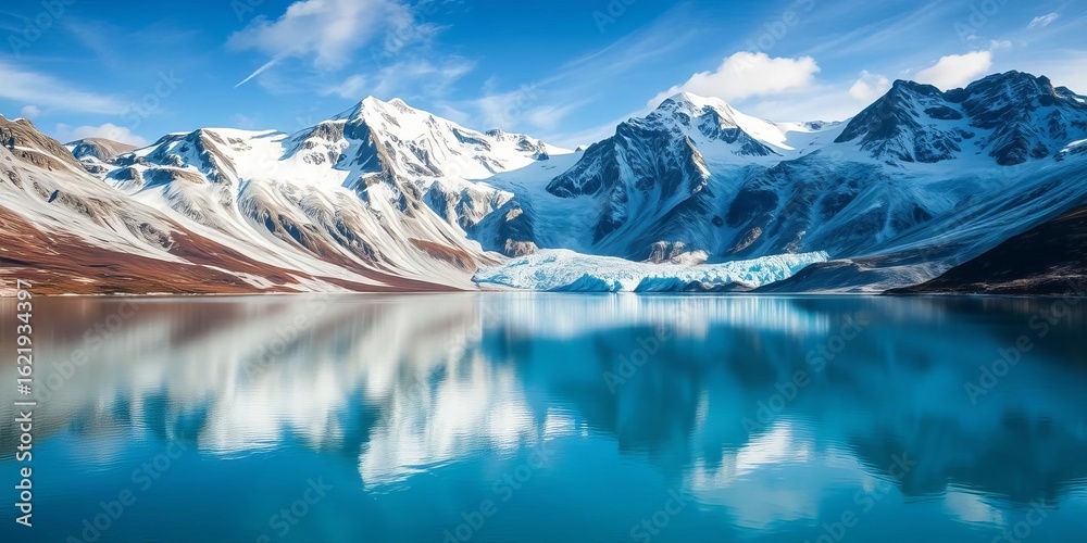custom made wallpaper toronto digitalSerene icy blue-green hills, frosted peaks, and a still glacial lake,  backdrop,  cold