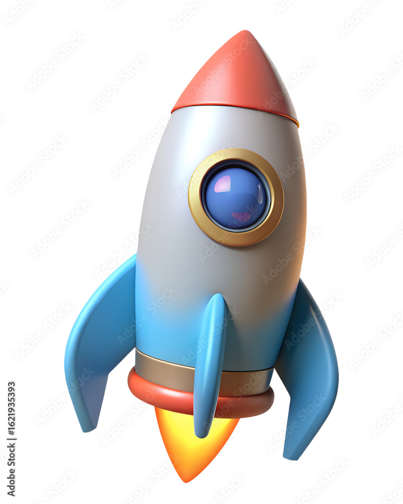 Fototapeta premium cartoon rocket icon png